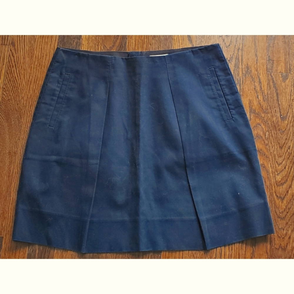 J.Crew Skirt Navy Blue Cotton Size‎ 10
